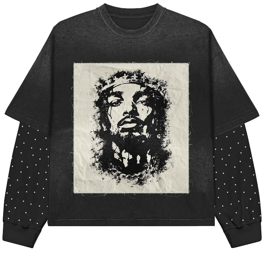 Black Jesus Double Layered Tee