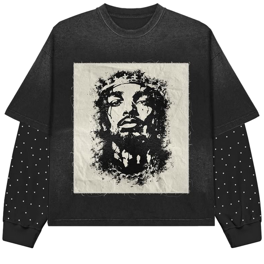 Black Jesus Double Layered Tee